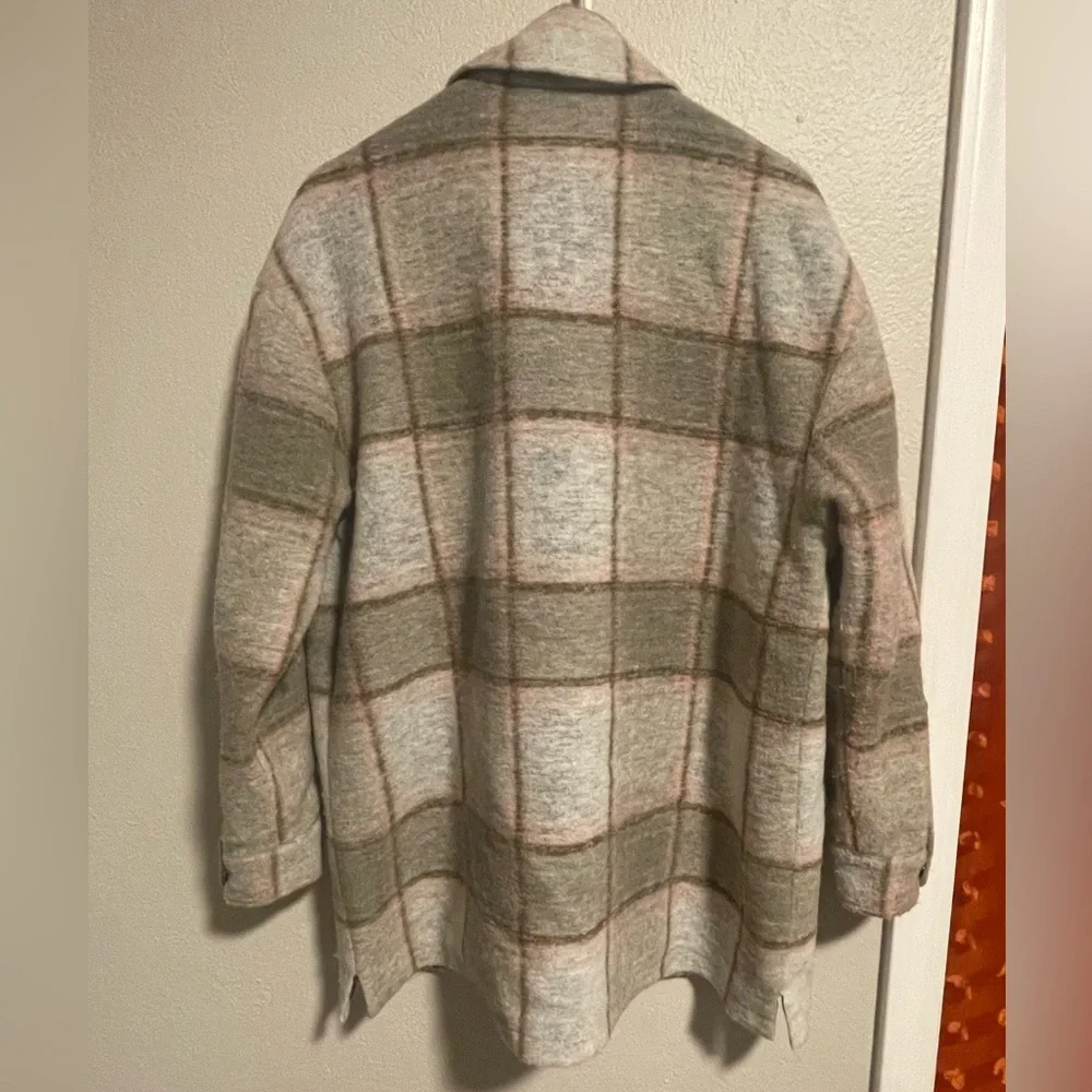 Closed Titania Plaid Shirt Jacket in Muddy Beige - Picture 3 of 6